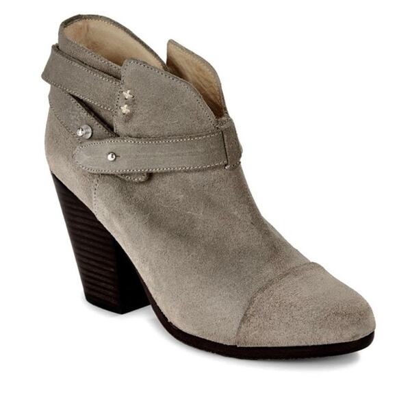 rag & bone Shoes - Rag & Bone Taupe Suede Harrow Heeled Ankle Boots